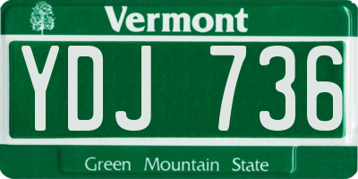 VT license plate YDJ736