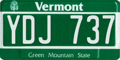 VT license plate YDJ737