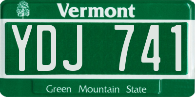 VT license plate YDJ741