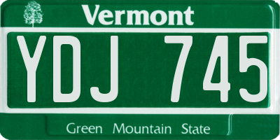 VT license plate YDJ745