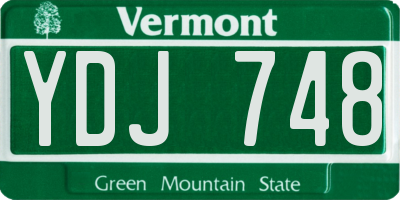 VT license plate YDJ748