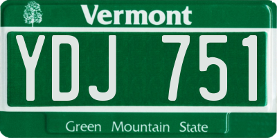 VT license plate YDJ751