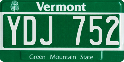 VT license plate YDJ752