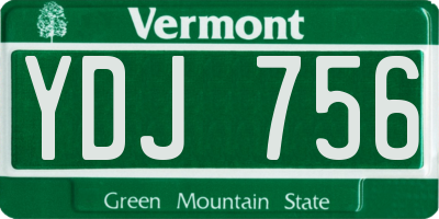 VT license plate YDJ756