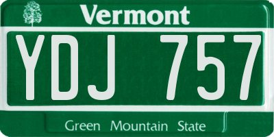 VT license plate YDJ757