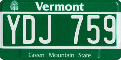 VT license plate YDJ759