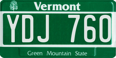 VT license plate YDJ760