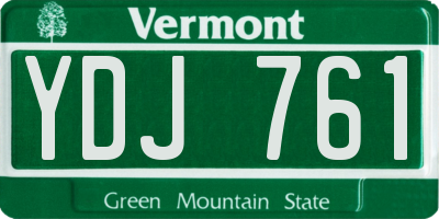 VT license plate YDJ761