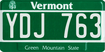 VT license plate YDJ763