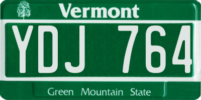 VT license plate YDJ764