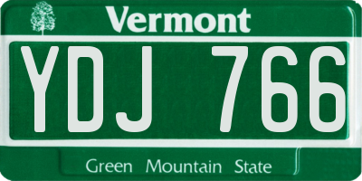 VT license plate YDJ766