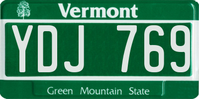 VT license plate YDJ769