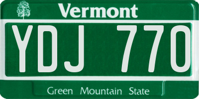 VT license plate YDJ770