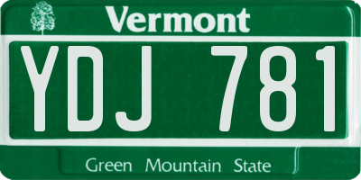 VT license plate YDJ781