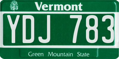 VT license plate YDJ783