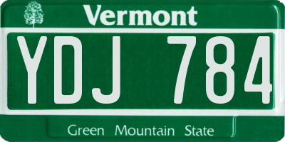 VT license plate YDJ784