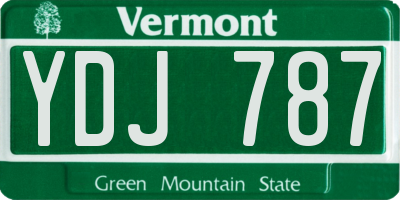 VT license plate YDJ787