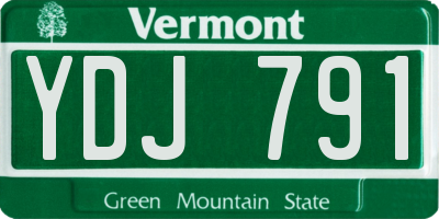 VT license plate YDJ791
