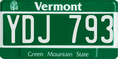 VT license plate YDJ793