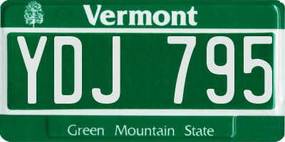 VT license plate YDJ795