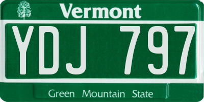 VT license plate YDJ797