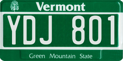 VT license plate YDJ801