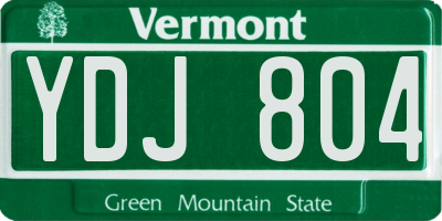 VT license plate YDJ804