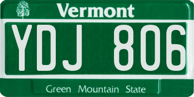 VT license plate YDJ806