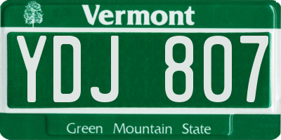 VT license plate YDJ807