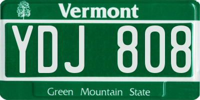 VT license plate YDJ808