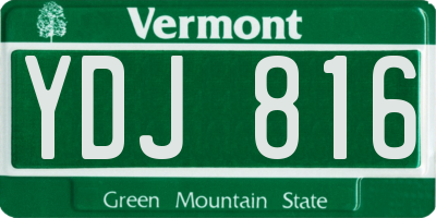VT license plate YDJ816