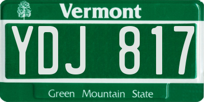 VT license plate YDJ817