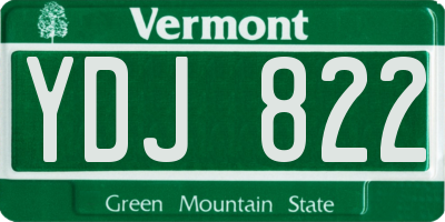 VT license plate YDJ822