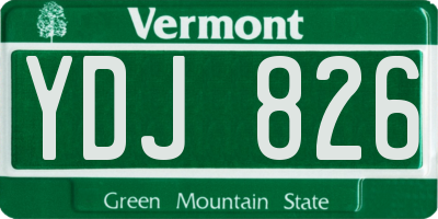 VT license plate YDJ826