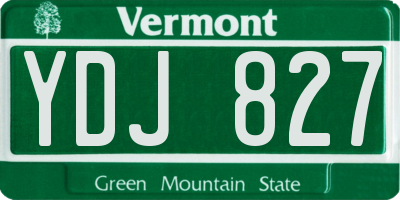 VT license plate YDJ827