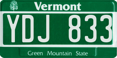 VT license plate YDJ833