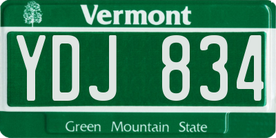 VT license plate YDJ834