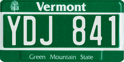 VT license plate YDJ841