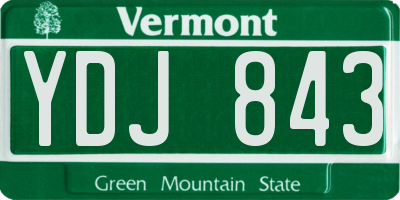 VT license plate YDJ843