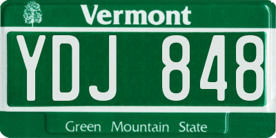 VT license plate YDJ848