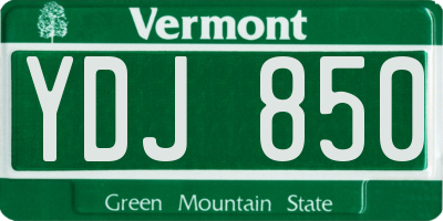 VT license plate YDJ850