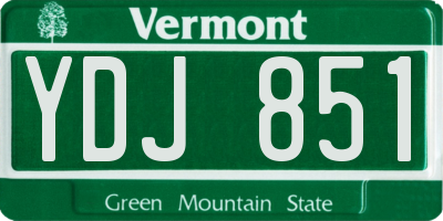 VT license plate YDJ851