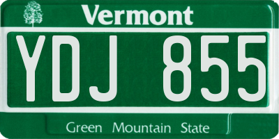 VT license plate YDJ855