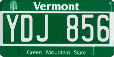 VT license plate YDJ856