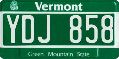 VT license plate YDJ858