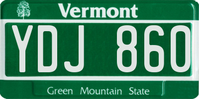 VT license plate YDJ860