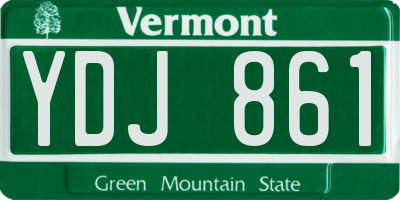 VT license plate YDJ861
