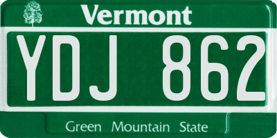 VT license plate YDJ862