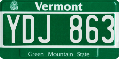 VT license plate YDJ863
