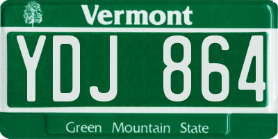 VT license plate YDJ864